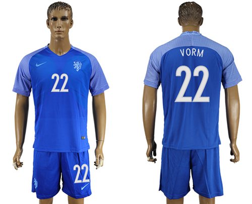 Holland #22 Vorm Away Soccer Country Jersey